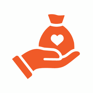 hand receiving money back